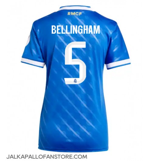 Real Madrid Jude Bellingham #5 Kolmaspaita Naisten 2025-26 Lyhythihainen Real Madrid Jude Bellingham #5 Kolmaspaita Naisten 2025-26 Lyhythihainen